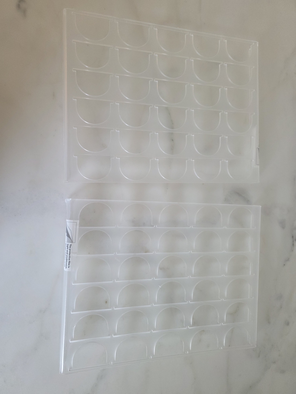 Set of 2 Acrylic Coffee Capsule Holders 30 Pods Each Clear Countertop Organizer